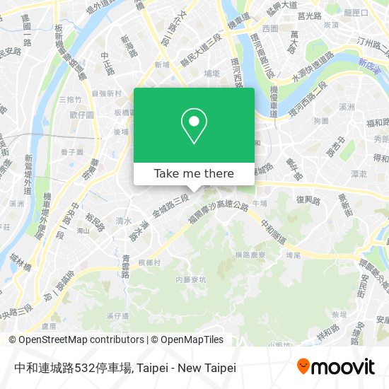 中和連城路532停車場 map