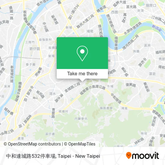 中和連城路532停車場 map