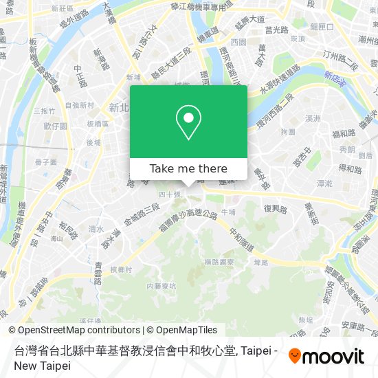 台灣省台北縣中華基督教浸信會中和牧心堂地圖