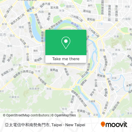 亞太電信中和南勢角門市地圖