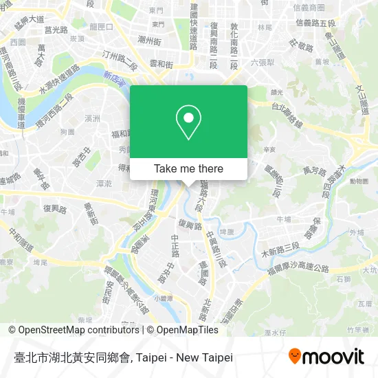 臺北市湖北黃安同鄉會地圖
