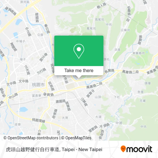 虎頭山越野健行自行車道地圖