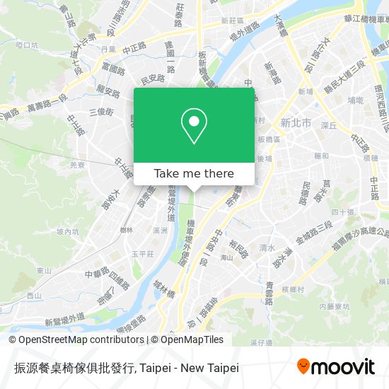振源餐桌椅傢俱批發行地圖