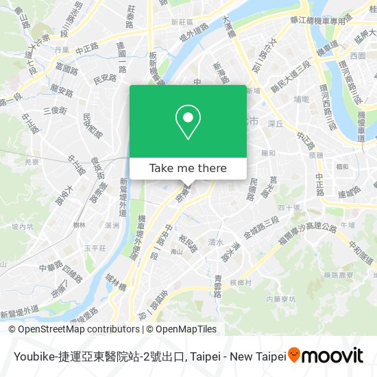 Youbike-捷運亞東醫院站-2號出口 map