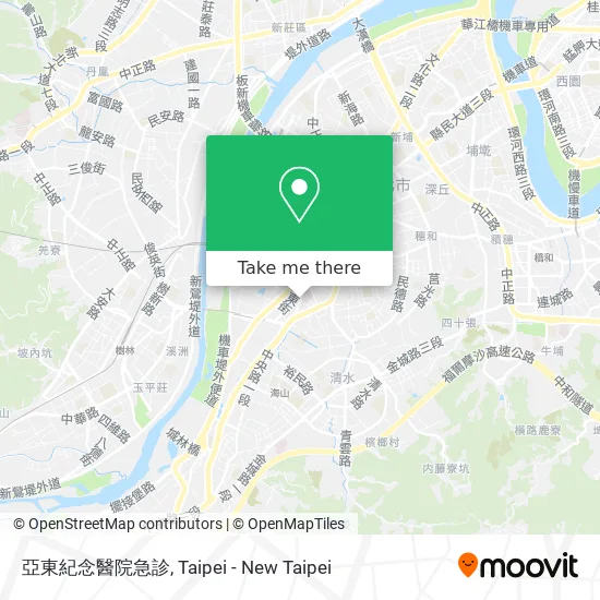 亞東紀念醫院急診 map