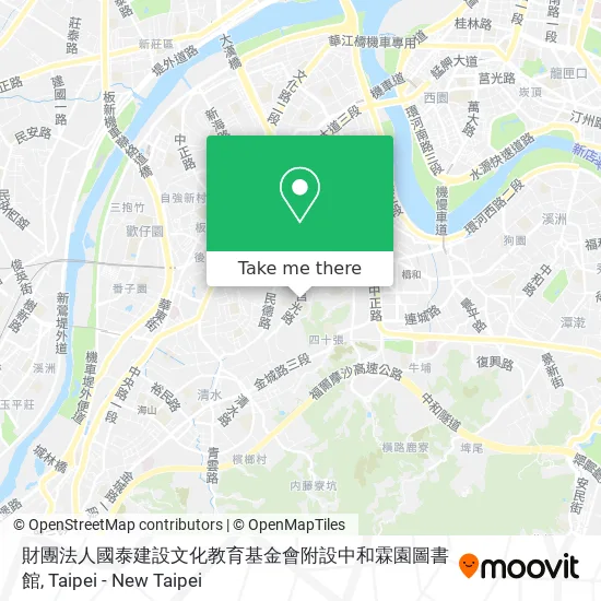 財團法人國泰建設文化教育基金會附設中和霖園圖書館 map