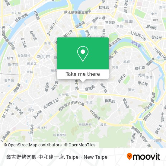 鑫吉野烤肉飯-中和建一店 map
