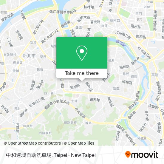 中和連城自助洗車場 map