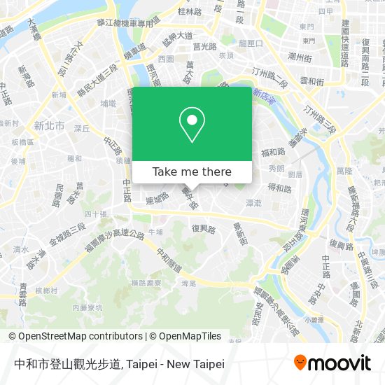 中和市登山觀光步道 map