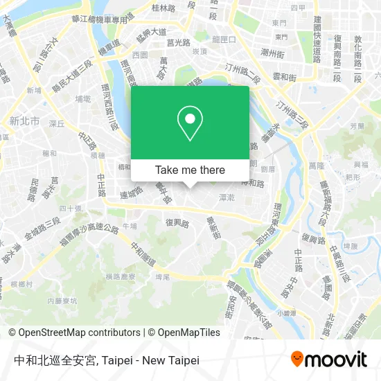 中和北巡全安宮地圖