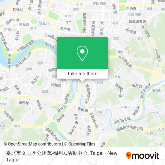 臺北市文山區公所萬福區民活動中心地圖