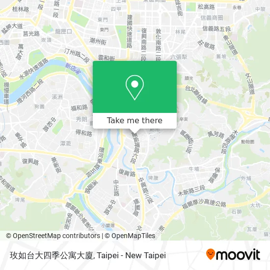 玫如台大四季公寓大廈 map