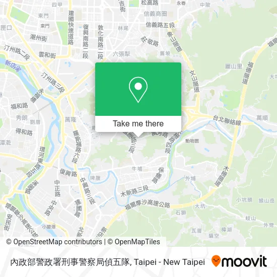內政部警政署刑事警察局偵五隊地圖