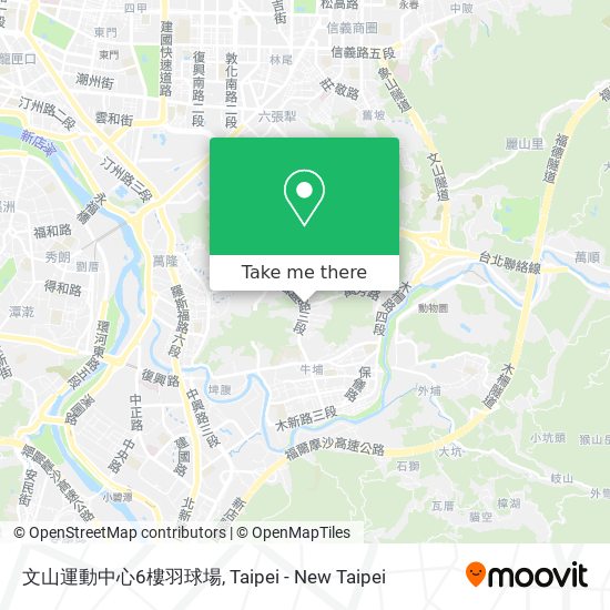 文山運動中心6樓羽球場 map