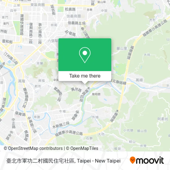 臺北市軍功二村國民住宅社區地圖