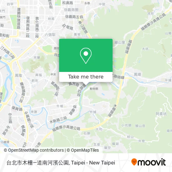 台北市木柵—道南河濱公園 map