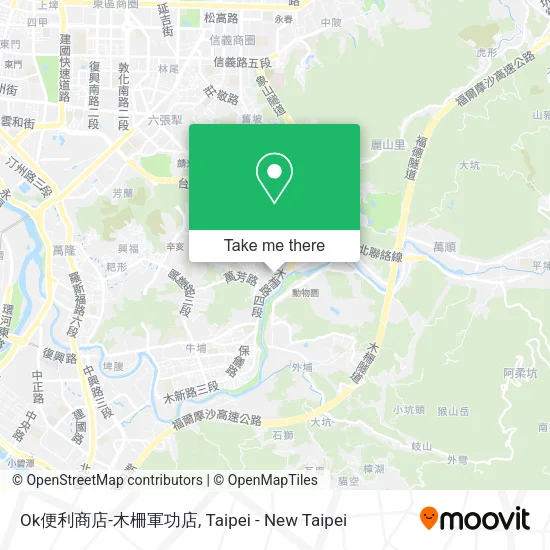 Ok便利商店-木柵軍功店 map