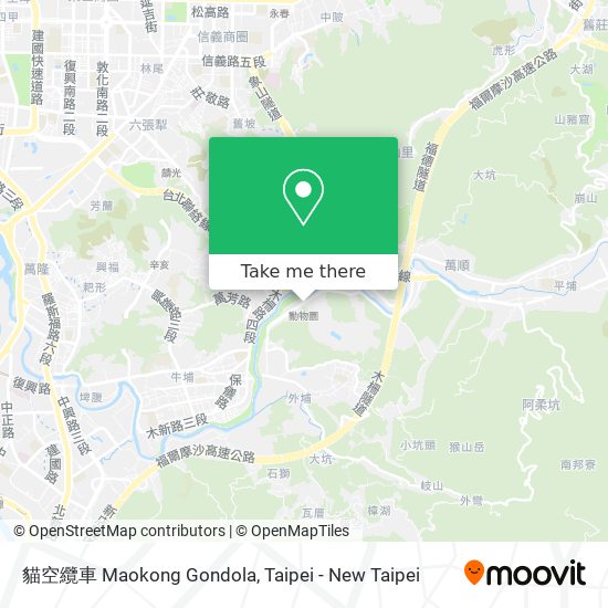貓空纜車 Maokong Gondola map