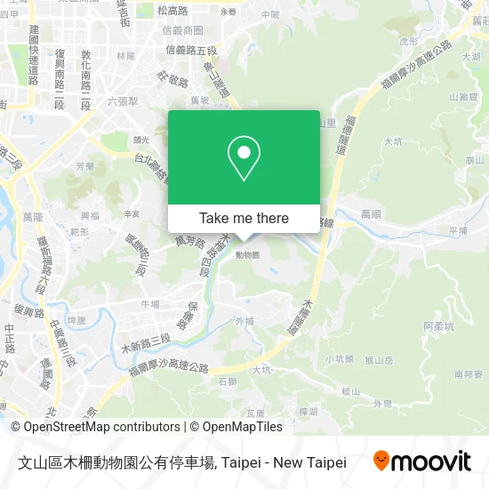 文山區木柵動物園公有停車場地圖