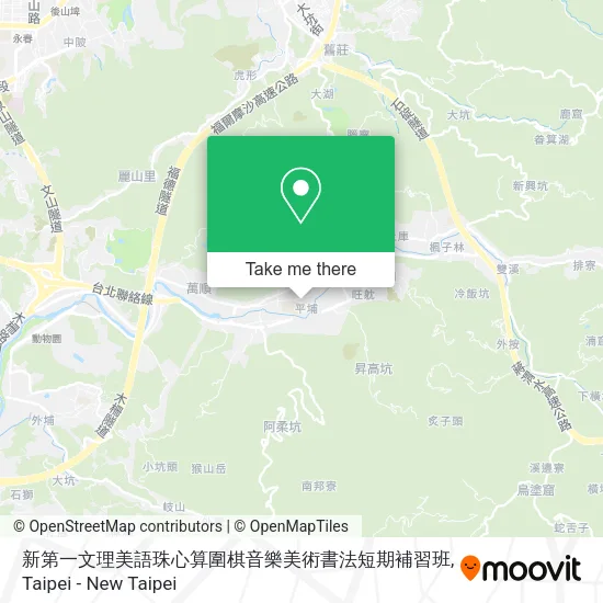 新第一文理美語珠心算圍棋音樂美術書法短期補習班地圖