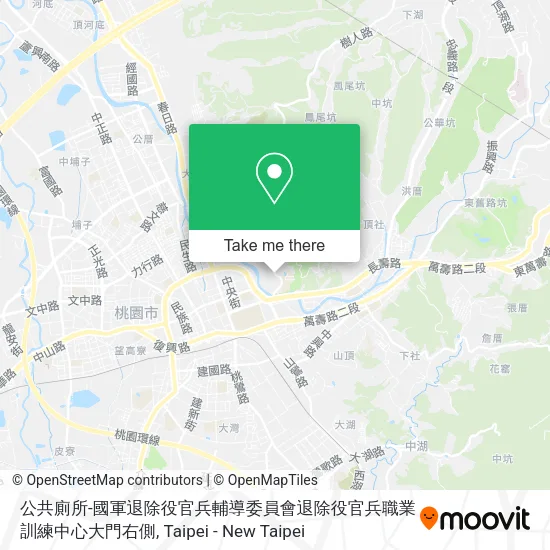 公共廁所-國軍退除役官兵輔導委員會退除役官兵職業訓練中心大門右側地圖