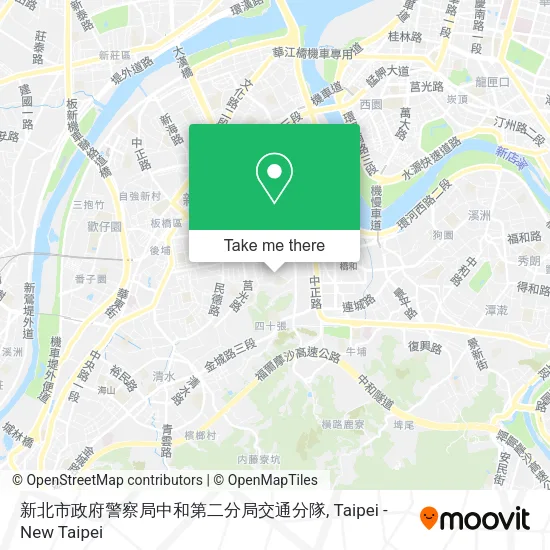 新北市政府警察局中和第二分局交通分隊地圖