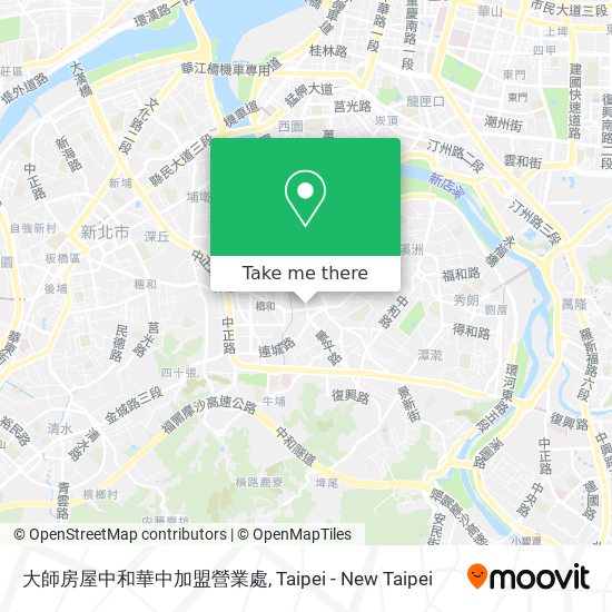 大師房屋中和華中加盟營業處 map