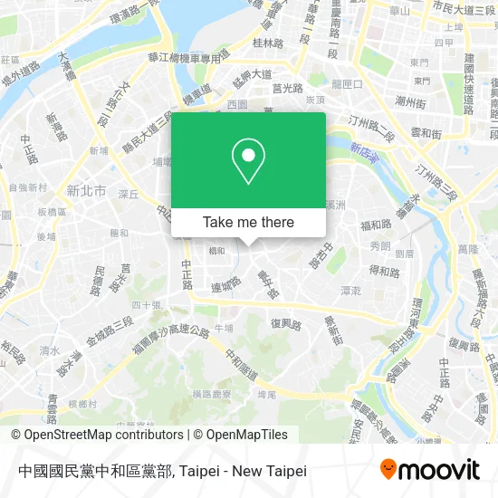 中國國民黨中和區黨部地圖