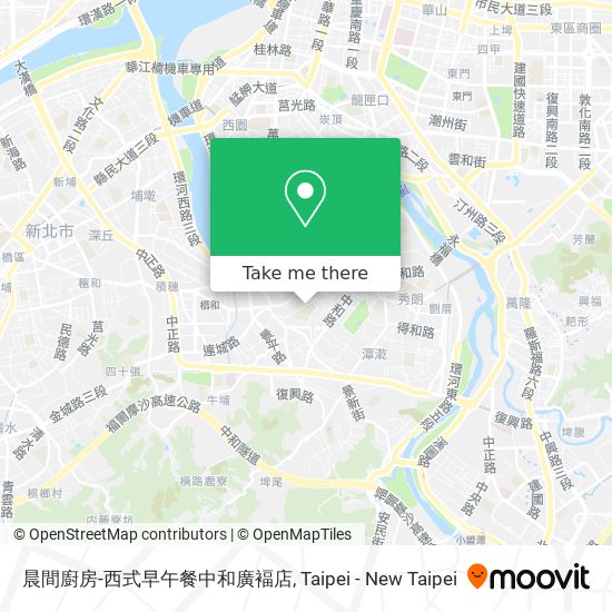 晨間廚房-西式早午餐中和廣褔店 map