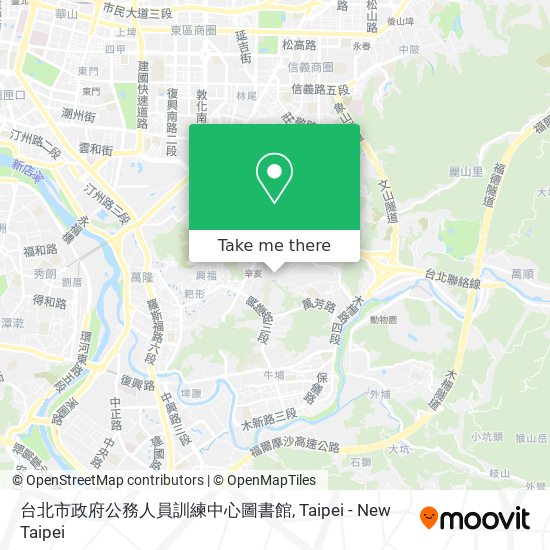 台北市政府公務人員訓練中心圖書館 map