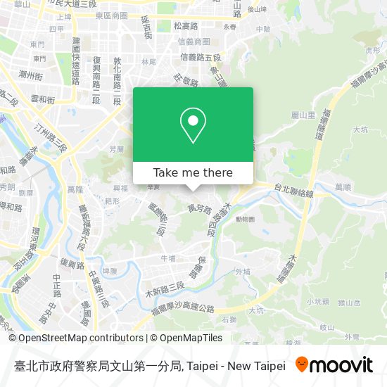 臺北市政府警察局文山第一分局地圖