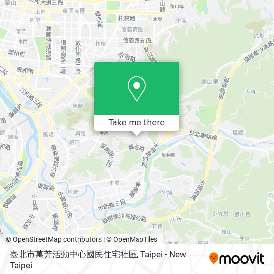 臺北市萬芳活動中心國民住宅社區 map