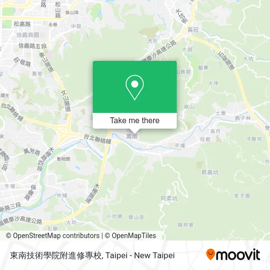 東南技術學院附進修專校地圖