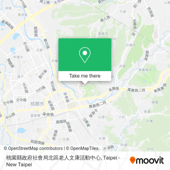 桃園縣政府社會局北區老人文康活動中心地圖