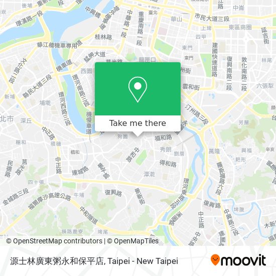 源士林廣東粥永和保平店地圖