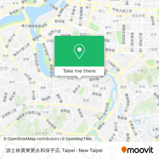 源士林廣東粥永和保平店 map