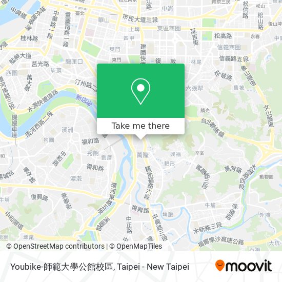 Youbike-師範大學公館校區 map