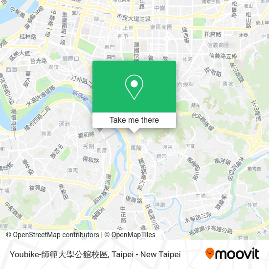 Youbike-師範大學公館校區地圖
