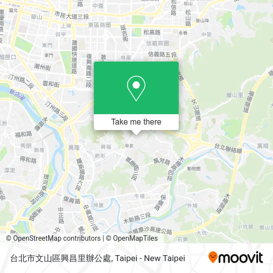 台北市文山區興昌里辦公處地圖