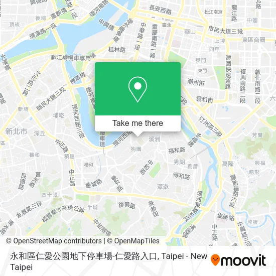 永和區仁愛公園地下停車場-仁愛路入口地圖