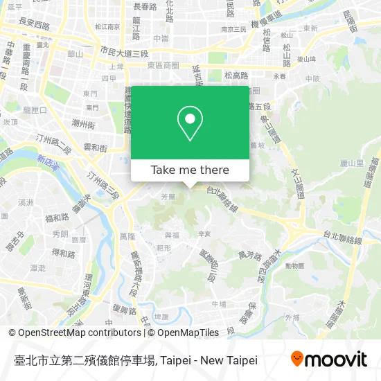 臺北市立第二殯儀館停車場 map
