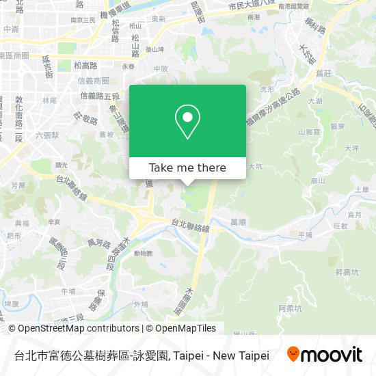 台北巿富德公墓樹葬區-詠愛園 map