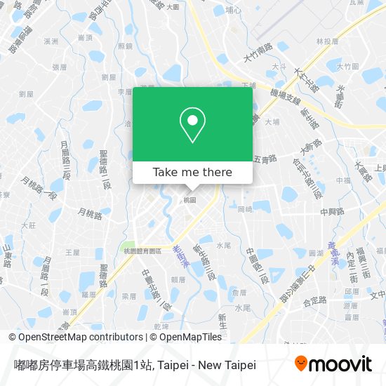 嘟嘟房停車場高鐵桃園1站地圖