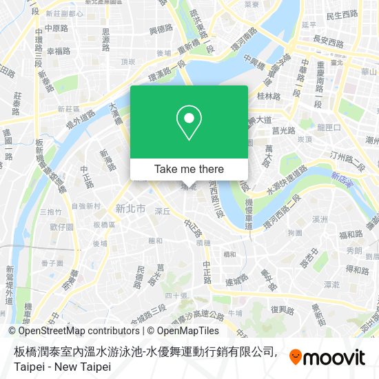 板橋潤泰室內溫水游泳池-水優舞運動行銷有限公司地圖