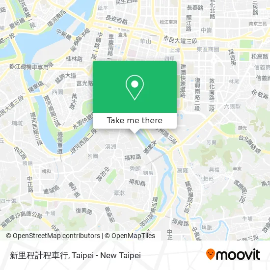 新里程計程車行地圖