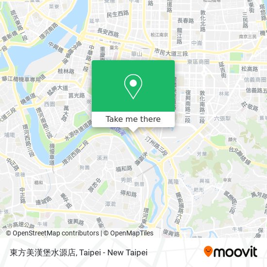 東方美漢堡水源店 map