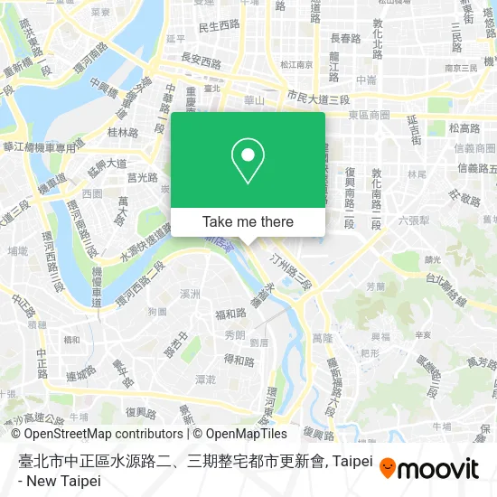 臺北市中正區水源路二、三期整宅都市更新會地圖