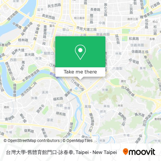 台灣大學-舊體育館門口-詠春拳地圖