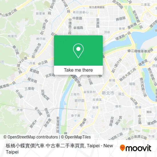 板橋小蝶實價汽車 中古車二手車買賣 map