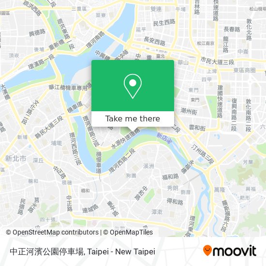 中正河濱公園停車場 map